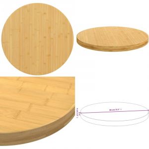 Dessus de table Ø80x4 cm bambou - Dessus De Table - Plateau De Table - Table Basse - Table Ronde - Bambou - Home & Living