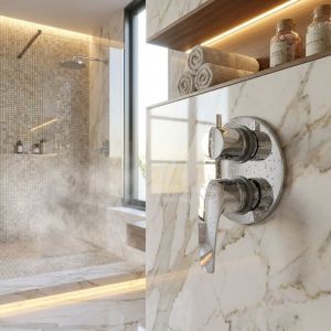 Mitigeur douche encastr&eacute; avec inverseur 2 sorties - Lucente Jacuzzi