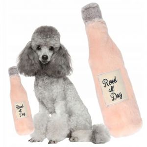 Jouet pour chien BOUTEILLE DE VIN crépitant doux mascotte alcool avec bouteille