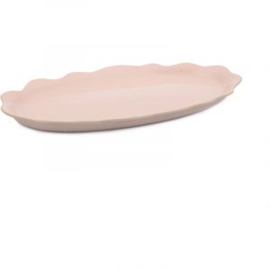 Jamie Oliver Big Love Pass-Me - Dish de assiette en c&eacute;ramique mouchet&eacute;e durable avec forme stri&eacute;e pour le four et la table avec gla&ccedil;ure transparente,