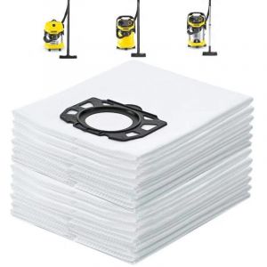 10 Sacs pour Karcher wd4 wd5 wd5p wd6 Premium mv4 mv5 mv6 kfi 487 2.863-006.0 2.863-005.0 KFI 4410 Sac &agrave; Poussi&egrave;re Aspirateur K&auml;rcher Filtre