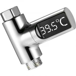 Thermom&egrave;tre de Douche &agrave; LED, Thermom&egrave;tre Num&eacute;rique 5-85 &deg; C, avec thermom&egrave;tre Rotatif &agrave; 360 &deg;, Compteur d'eau &agrave; LED, Thermom&egrave;tre pour Eau de Douche