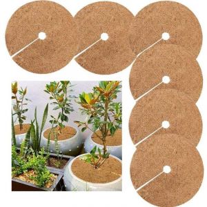 ZVD-Pi&egrave;ces Disque de Paillage,Protection d'hiver pour Plantes en Pot,Plantes Protection Tapis,Biod&eacute;gradable Tapis de Coco Plantes pour Le