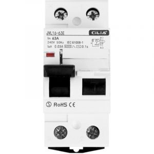 CILIA Interrupteur Diff&eacute;rentiel 30mA Type AC - 2 Modules - Protection contre les Fuites de Courant - 1P+N 230V 6kA 63A