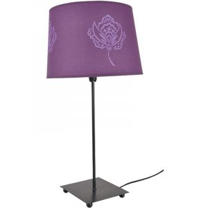 Lampe metal Fleur Prune