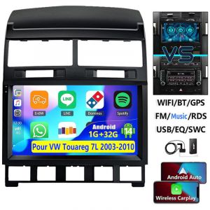 Essgoo - Autoradio Android 14 pour vw Touareg 2003-2010, unit&eacute; principale CarPlay - 1+32G dab+