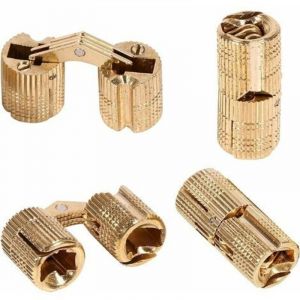 4pcs Charni&egrave;res Cylindriques Charni&egrave;re Invisible Laiton Tonneau Charniere pour DIY Bo&icirc;te &Agrave; Bijoux Main Artisanat (10mm)