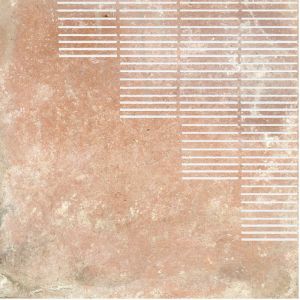 Carrelage gr&egrave;s c&eacute;rame effet terre cuite CHATEAU Lines - 18.5x18.5 cm Cotto - Mat - - bo&icirc;te de m2