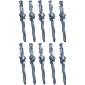 YMYNY 10x Boulon Vis d’ancrage filetage long, Goujon à expansion - M8x120mm - en acier zingué - pour béton, pierre
