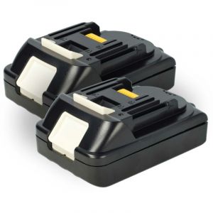 2x Batterie compatible avec Makita DUR368, DUX60, DUR368LZ, DUX60Z, DUS187, DUT130, DUT130Z outil &eacute;lectrique (2500 mAh, Li-ion, 18 v) - Extensilo