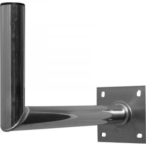 Support mural SAT aluminium A.S. SAT 10045 Distance au mur: 45 cm Adapt&eacute; pour taille de parabole: &Oslash; jusqu'&agrave; 90 cm argent