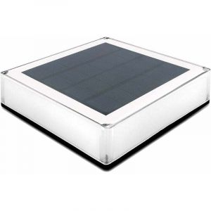 Capuchons de Poteaux Solaires 12x12cm, 1 Pcs Lampe de Poteau de Cl&ocirc;ture en Bois Imperm&eacute;able Lampe de Chemin de Jardin pour Terrasse, Patio, Marches