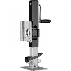 WilTec B&eacute;quille de remorque &ndash; Capacit&eacute; de Charge Max. de 900 kg &ndash; en Acier Q235 &ndash; Support de Caravane avec Manivelle sup&eacute;rieure et Plaque de Montage