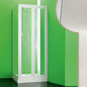 Parois cabine de douche avec ouverture pliante en acrylique mod. Saturno h 190 cm 70X85 cm avec ouverture pliante