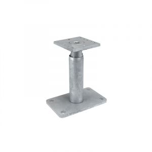 Wovar - Pied de poteau r&eacute;glable hauteur 19 - 29 cm - En acier galvanis&eacute;