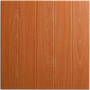 Decosa - Dalle de plafond athen - polystyr&egrave;ne - effet bois-couleur h&ecirc;tre - 50 x 50 cm - 10 sach. (=20 m2) - brun