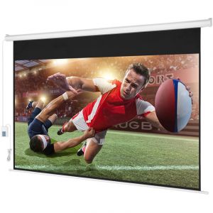 Mophorn Morphorn &Eacute;cran de projecteur motoris&eacute;, 100 pouces 16:9 4K 1080 HD, &eacute;lectrique avec t&eacute;l&eacute;commande. Id&eacute;al pour le th&eacute;&acirc;tre &agrave; domicile et au bureau