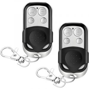 T&eacute;l&eacute;commande de porte de garage, 2 pi&egrave;ces 433 MHz t&eacute;l&eacute;commande universelle clonage, t&eacute;l&eacute;commande pour porte de garage compatible