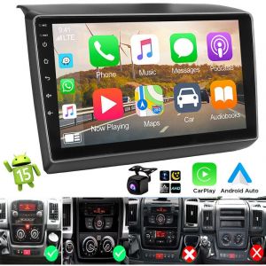 Autoradio Android 15 64Go pour Fiat Ducato / Citroën Jumper / Peugeot Boxer - DAB+ en Option, GPS Intégré - 2+64G CAM