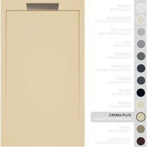 Soulbath - Receveur de Douche - R&eacute;sine - Gel Coat - Texture Lisse/Pierre - cr&egrave;me intense- Antid&eacute;rapant- 130x90 Extra plat 3cm- Conception &Eacute;l&eacute;gante