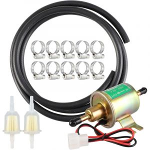 Pompe &agrave; carburant &eacute;lectrique universelle 4-7PSI, 12V avec tuyau de carburant et pinces en acier inoxydable, HEP-02A, pompe diesel, pompe &agrave; essence
