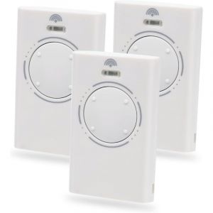 Portail de t&eacute;l&eacute;commande, 3 pi&egrave;ces 433,92 MHz XT4 SLH Portail de t&eacute;l&eacute;commande universel, t&eacute;l&eacute;commande 4 canaux pour 433, blanc (comprend 3 piles