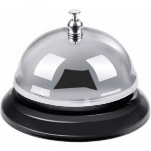 Cloche de service en acier inoxydable, sonnette de comptoir pour restaurant, h&ocirc;tel, bar, cuisine, outil de rappel serveur