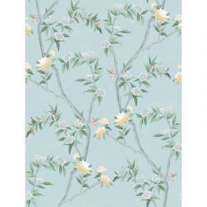 Sanders&sanders - papier peint fleurs bleu clair