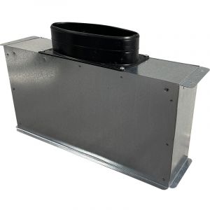 Plénum prédécoupé isolé 5 faces à piquage latéraux ou arrière (non fournis) 500x100x200 - 160/200/160