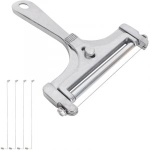 Coupe-fromage avec fil r&eacute;glable,Coupe-fromage avec Rouleau et Fil de coupe,Trancheuse &agrave; Fromage,Fil Coupe Fromage a Raclette,Trancheuse &agrave; Fromage