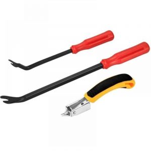 3PCS Agrafeuse Tapissier, Arrache-clous, Tack Puller Tool, D&eacute;capant d'agrafes de Rembourrage et de Construction avec Outil D'extraction de Pointes