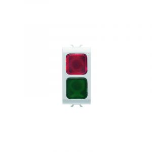 Gewiss &ndash; Voyant de signalisation double rouge/vert &ndash; Indice de protection IP20 &ndash; Tension 230V &ndash; Module 1 &ndash; GW10629