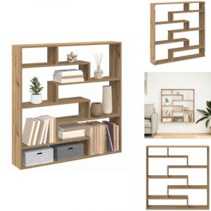Étagère cube murale 7 compartiments chêne artisanal - Étagère Cube Murale - Étagères Cubes Murales - Étagère Cube Flottante - Étagère Murale Cube