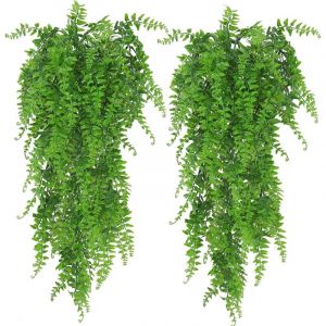 Ulisem - 2 Pièces Plante Artificielle Retombante Fausse Feuilles de Lierre Murale pour Intérieur Extérieur, Deco Verdure Décoration D&39intérieur