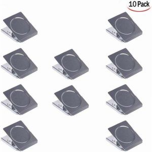 ZVD - 10 Pièces Pince Aimantée, Clips Pince en Aimant Métal Pinces Aimant Frigo Clips Magnétiques Pince Aimant Pinces à Dessin pour Tableau Blanc,