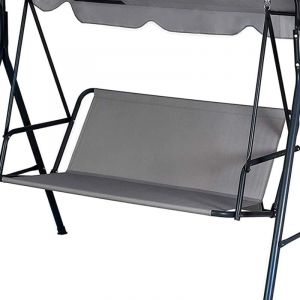 900D Housse de rechange pour balancelle de jardin 85 x 96 cm, housse de siège de balancelle imperméable pour balancelle de jardin 2/3 places,gris