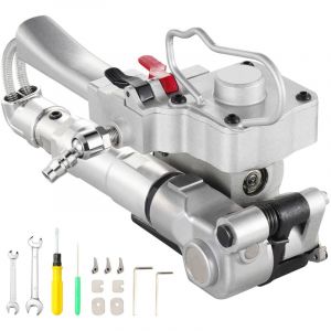 Mophorn - outil de cerclage pneumatique, bandes pp et pet 1/2'-3/4', machine d'emballage portative, kit de cerclage automatique, tension maximale