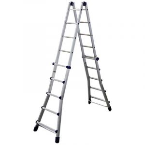 Facal - &Eacute;chelle Aluminium Multipostions T&eacute;lescopique - Hauteur d'acc&egrave;s d&eacute;pli&eacute;e 6,05m