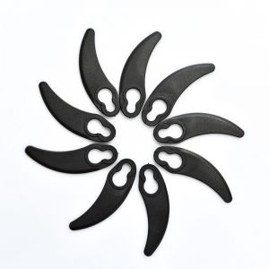 Lames en plastique pour tondeuse à gazon, petit croissant, pour défi 1100W Hover, noir, 9 pièces - Ahlsen