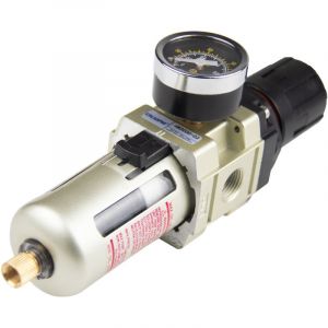 S&eacute;parateur d'eau D&eacute;tendeur R&eacute;gulateur d'air comprim&eacute; pour compresseur d'air comprim&eacute;, avec &eacute;cran m&eacute;tallique, filtre 3/8 pouce