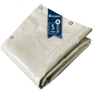 TECPLAST Toile Pergola Blanc Cr&egrave;me 3,5x4 m LP506PR - Garantie 5 ans - B&acirc;che Pergola ou Tonnelle &eacute;tanche en PVC pour terrasse