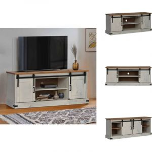 Vidaxl - Meuble tv halden 2 portes coulissantes blanc 150x40x60 cm - Meuble tv - Meubles tv - Meuble Télé - Buffet Tv