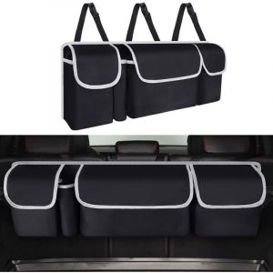 Rangement Coffre de Voiture, Organisateur Voiture Coffre Pliable &eacute;tanche avec 4 Poches, Multipurpose Organisateur Coffre Voiture, Accessoires