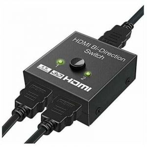 Commutateur HDMI, adaptateur HDMI Splitter 4K bidirectionnel 2 entr&eacute;es 1 sortie ou commutateur 1 entr&eacute;e 2 sorties, prise en charge 3D 4K 1080P, HDCP,