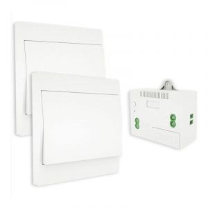 Alovez - Interrupteur sans Fil, sans Pile, télécommande Murale Va et vient, Interrupteur Mural Auto alimenté, sans câblage, émetteur pour Panneau