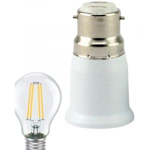 Convertisseur De Douille E27 &Agrave; B22, Adaptateur De Douille D'ampoule &Agrave; Vis &Agrave; Ba&iuml;onnette, Support D'ampoule Pour LED/CFL Et Ampoules &Agrave; Incandescence