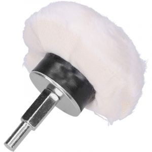 Gistuch - Meule de Polissage pour Perceuse, Type Champignon de Meule de Polissage en Tissu Blanc avec Poignée Outils de Meulage Polis en Coton pour