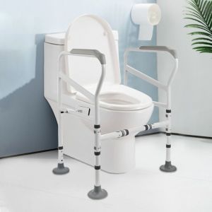 100kg Cadre de toilette Rehausseur de wc Rehausseur de cadre pour personnes âgées