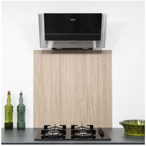 Alucouleur - Crédence Alu Aspect Chêne Clair h 65 cm x l 110 cm 1,5 mm