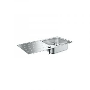 Grohe - vier en inox K500 avec 1 bassin &eacute;gouttoir l x p : 1000 x 500 mm